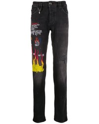 Philipp Plein Graffiti Skinny Jeans