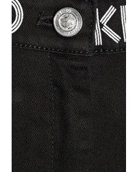 Kenzo Printed Mid Rise Skinny Jeans Black