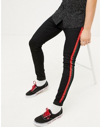Sixth June Skinny Jeans In Black With Coloured