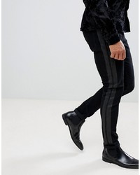 ASOS DESIGN Super Skinny Jeans In Black With Printed