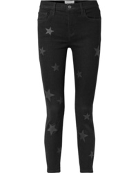 Current/Elliott The Stiletto Printed High Rise Skinny Jeans