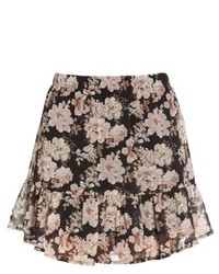 Floral Print Drop Waist Skirt