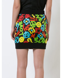 Moschino Peace And Love Front Zip Skirt