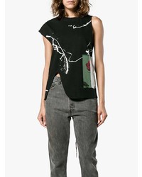 Proenza Schouler Printed Top With Asymmetrical Sleeves