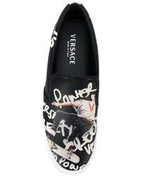 Versace Printed Slip On Sneakers