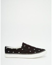 Brave Soul Slip On Sneakers With Palm Print