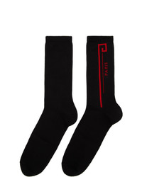 Givenchy Black And Red Logo Socks