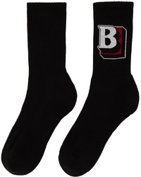 Burberry Black B Logo Sports Socks
