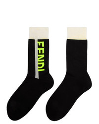Fendi Black Logo Socks