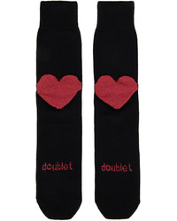 Doublet Black Pop Up Heart Socks