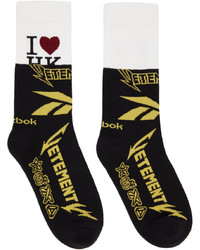 Vetements Black Reebok Edition Socks