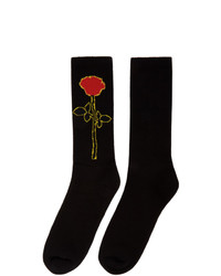 Palm Angels Black Rose Socks
