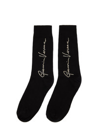 Versace Black Signature Motif Socks