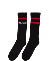 Hugo Black Skater Length Logo Socks