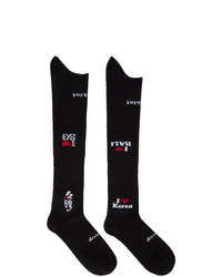 Doublet Black Souvenir High Socks
