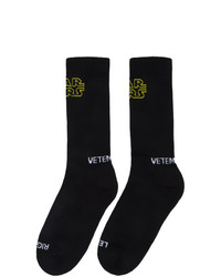 Vetements Black Star Wars Edition Logo Socks
