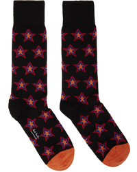 Paul Smith Four Pack Black Red Stars Socks
