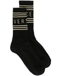 Versace Logo Stripe Socks