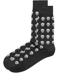 Alexander McQueen Skull Print Short Socks