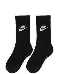 Nike Three Pack Black Essential Crew Socks