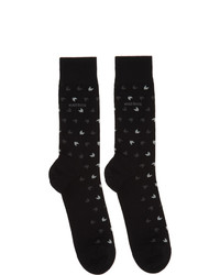BOSS Two Pack Black All Over Logo Socks