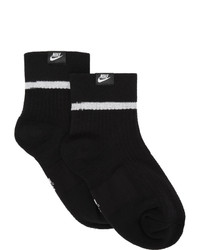 Nike Two Pack Black Essential Ankle Socks