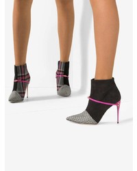 Jennifer Chamandi Niccolo Check Pattern Ankle Boots