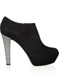 Sergio Rossi Suede And Stingray Ankle Boots