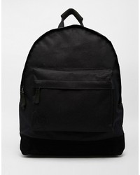 Black Print Suede Backpack