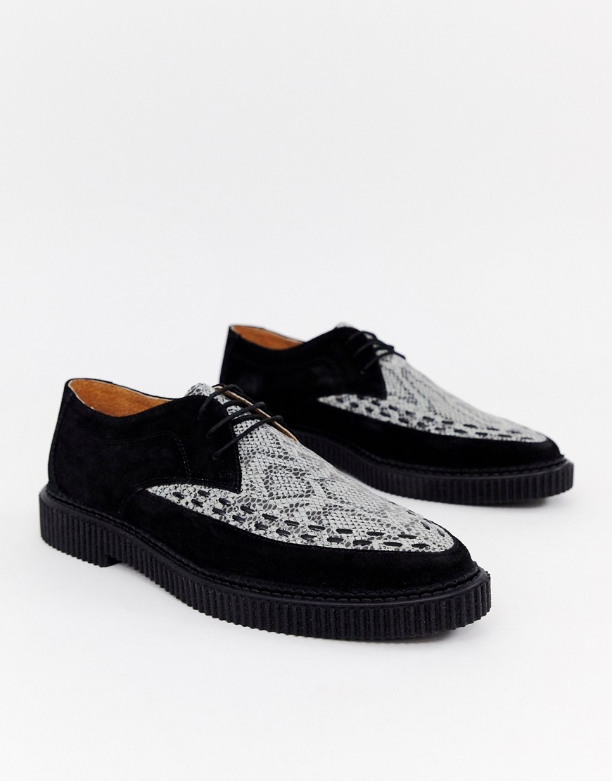black and white snake shoes