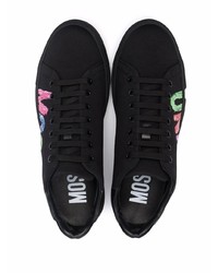 Moschino Logo Print Lace Up Sneakers