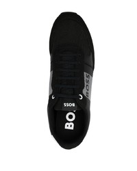 BOSS Logo Print Panelled Sneakers