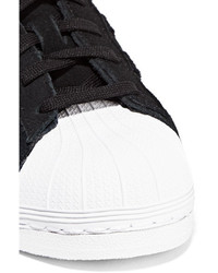 adidas Originals Superstar Metallic Printed Suede Sneakers Black