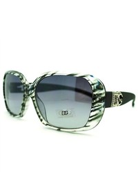 106Shades Dg Eyewear Thick Plastic Frame Rectangular Sunglasses Black Tort