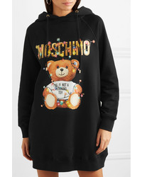 Moschino Teddy Hooded Printed Cotton Jersey Dress