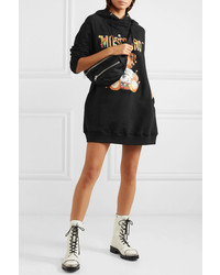 Moschino Teddy Hooded Printed Cotton Jersey Dress