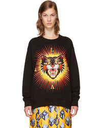 Gucci Black Angry Cat Modern Future Sweatshirt