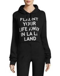 EACH X OTHER Cropped Graphic Hooded Sweatshirt