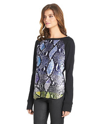 Diane von Furstenberg Lisha Animal Print Sweatshirt