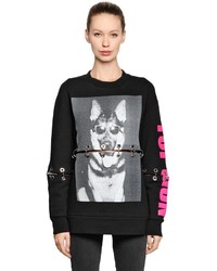 Filles a papa Dog Printed Cotton Sweatshirt W Rings