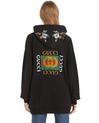 Gucci Embroidered Printed Zip Up Sweatshirt