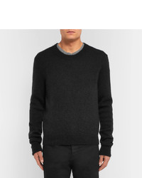 Saint Laurent Intarsia Mohair Blend Sweater