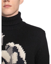 DSQUARED2 Intarsia Wool Blend Sweater