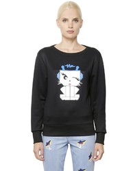 Karl Lagerfeld Robot Choupette Print Cotton Sweatshirt
