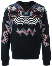 Les Hommes Geometric Print Sweatshirt