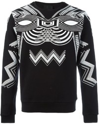 Les Hommes Geometric Print Sweatshirt