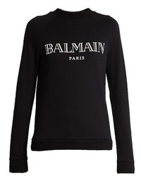 Balmain Logo Print Sweatshirt