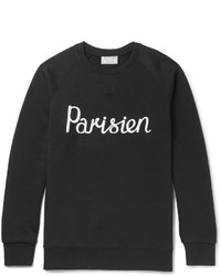 MAISON KITSUNÉ Maison Kitsun Printed Loopback Cotton Jersey Sweatshirt