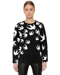 McQ by Alexander McQueen Swallow Printed Cotton Sweatshirt