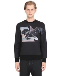 Neil Barrett Horse Printed Neoprene Sweatshirt
